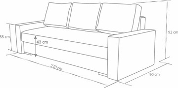 ДИВАН-КРОВАТЬ BONELL KLASS PLUS СЕРЕБРЯНЫЙ