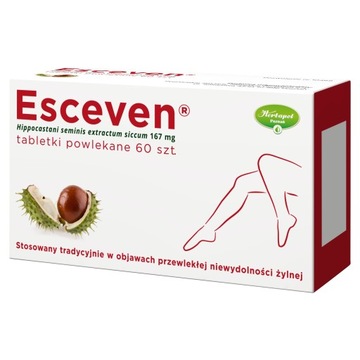 Esceven 60 tab. Lek Obrzęk nóg żylaki