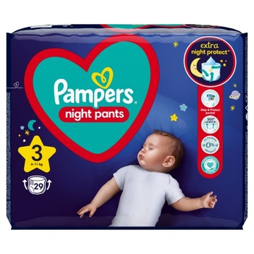 Трусики-подгузники Pampers Night Pants, размер 3, 29 шт., 6-11 кг.