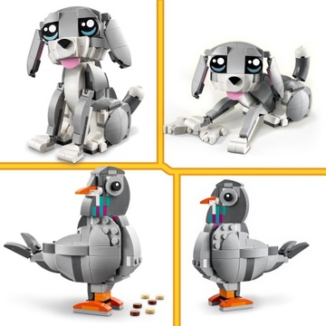 Подарок LEGO для 8+ -year -sold Creator 31163 Озорная кошка + Lego Bag