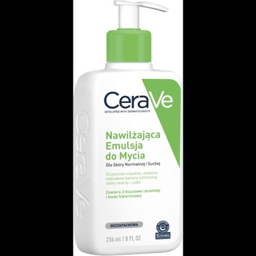 CeraVe увлажняющая очищающая эмульсия для сухой и нормальной кожи 236мл