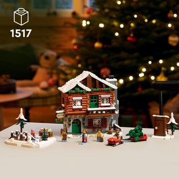LEGO ICONS 10325 3-этажная горная хижина, каток, самокат, аксессуары из 5 фигурок