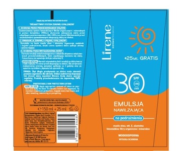 EMULSJA NAWILŻAJĄCA DO OPALANIA SPF 30
