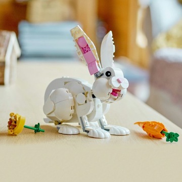 KRÓLIK Creator 3 w 1 LEGO 31133 Biały królik Papuga Foczka