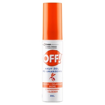 ŁAGODZĄCY ŻEL PO UKĄSZENIU POPARZENIU POKRZYWĄ OFF! AKUT 25ML Z ALOESEM