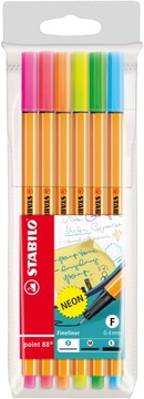 Финлайнер STABILO 88/6, 6 цветов. НЕОН 3451 0,4ММ