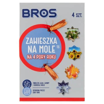 Bros - мотыльки 4 сезона: эффективная защита одежды 4 штук