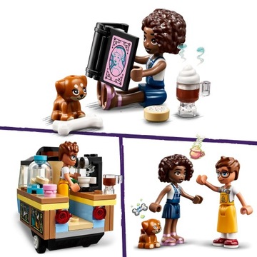 LEGO FRIENDS 42606 МОБИЛЬНОЕ КАФЕ, ЕДА, КОФЕЙНЫЙ ГРУЗОВИК, ФИГУРКА АЛИЯ ДЖУЛС