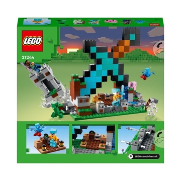 LEGO Minecraft 21244 Base Diamond Sword Creeper Pig Skeleton Explosion