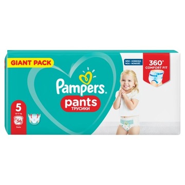 БРЮКИ PAMPERS 5 БРЮКИ 56 ШТ STOP&PROTECT НОВИНКА