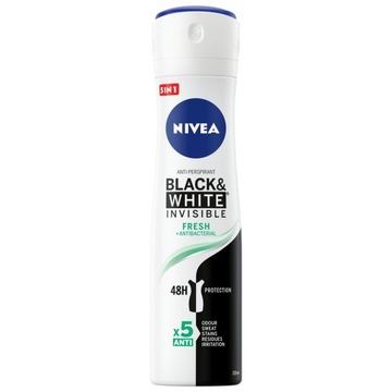 NIVEA BLACK&WHITE INVISIBLE FRESH ANTYPERSPIRANT W SPRAY'U 150 ml