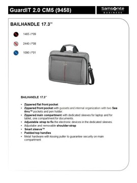 Сумка для ноутбука Samsonite CM5-09-004 с диагональю 17,3 дюйма