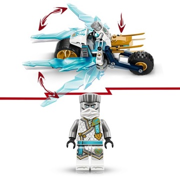 LEGO Blocks Ninjago Ледяной мотоцикл Зейна / 71816 + подарочный пакет