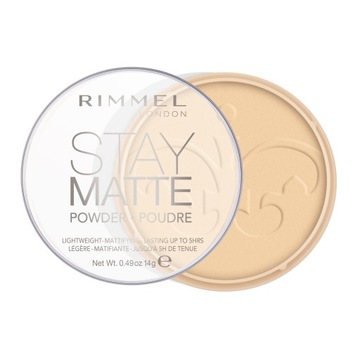 Rimmel Stay Matte 001 Прозрачная прессованная пудра