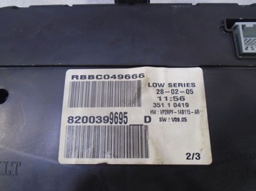 фото thumb №8, Счетчик renault megane ii 1.9 dci 8200399695d