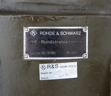 КУЛИНЕАРНАЯ АНТЕННА ROHDE SCHWARZ 100–158 МГц