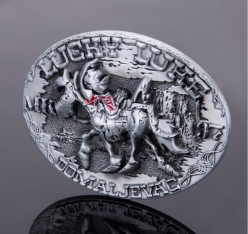 КРАСИВАЯ СЕРЕБРЯНАЯ РЕМЕНЬ С ПРЯЖКОЙ LUCKY LUKE COWBOY HORSE