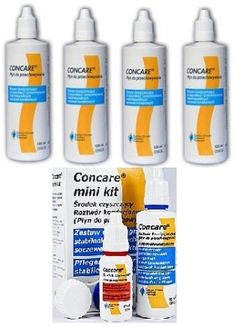 Жидкость Concare для жестких линз 4 шт + Миникит
