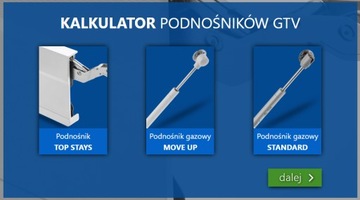 PODNOŚNIK MEBLOWY OKAPOWY SIŁOWNIK GAZOWY DO FRONTÓW GÓRNYCH 60N GTV