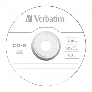 Диски VERBATIM CD-R ЭКСТРА ЗАЩИТА 700МБ 50 шт.