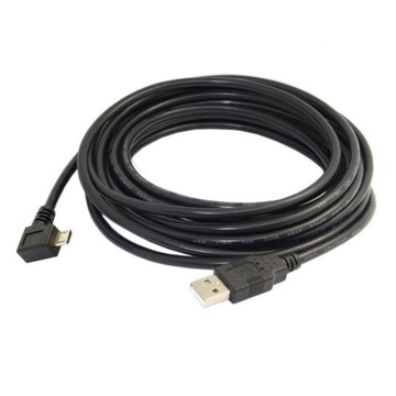 Угловой кабель MicroUSB Micro USB — USB ЛЕВЫЙ, 5 м