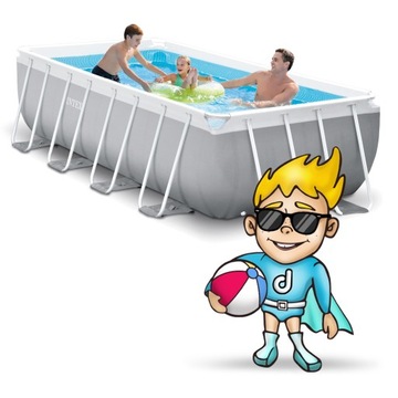 Каркасный садовый бассейн INTEX 400x200, комплект 18-в-1