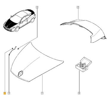 фото thumb №2, Клипса опоры капот renault laguna iii оригинал