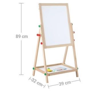 Flipchart edukacyjny tablica magnetyczna kredowa