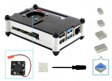 Корпус для Raspberry Pi 4, вентилятор радиатора