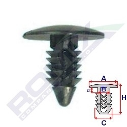 фото thumb №2, Клипса обивочный citroen daewoo romix 10021 5szt