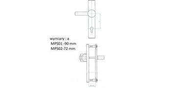 Дверная ручка с ручкой МПС 01-90мм, МПС02-72мм