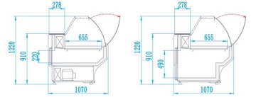 СУПЕР ХОЛОДИЛЬНЫЙ СТОЛЕН RAPA L-E1 MAX 202x107x124см