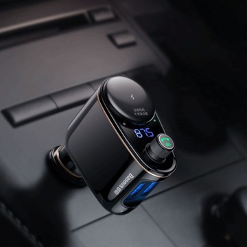 FM-передатчик Baseus, Bluetooth, MP3, зарядное устройство, 2 порта USB
