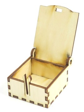 DEKOR SZKATUŁKA PUDEŁKO ZE SKLEJKI 5x5x2.5cm YE11