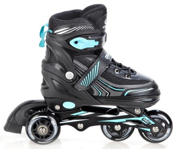 Роликовые коньки Регулируемые роликовые коньки 4в1 Croxer Optima Black/Mint 39-42