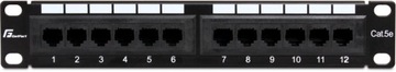 GETFORT Патч-панель патч-панель RACK 10' 5e 12p UTP