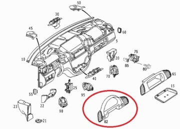 Mercedes sprinter корпус спідометра бардачок ґрати Ціна, фото thumb