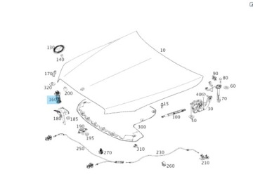 фото thumb №14, Отбойник капота пружина двигателя mercedes c klasa w204 glc w253 oem номер a2048800227