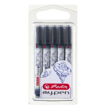 Картриджи HERLITZ MY.PEN, ДЛИННЫЕ, 5 шт.