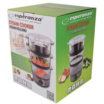 Пароварка Esperanza Steam Volcano EKG009 серебро 400 Вт 3 уровня