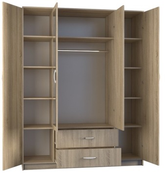РИМСКИЙ ШКАФ С ЗЕРКАЛЬНОЙ ДВЕРЬЮ, 2 ЯЩИКА, 160СМ, СОНОМА