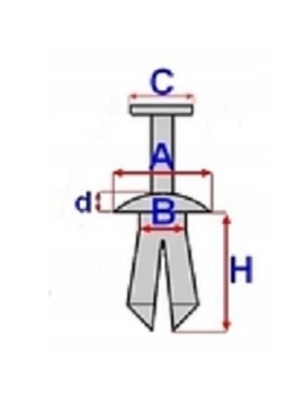 фото thumb №4, Штифт клипса подкрылок toyota camry corolla hiace