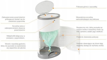 Korbell - Контейнер-корзина для использованных подгузников, 16 л