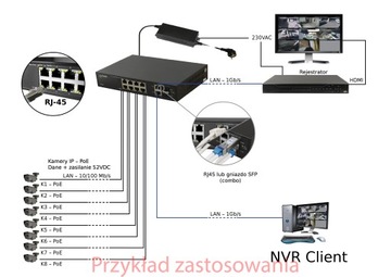 Коммутатор PoE Pulsar SF108-90W — 8xPoE, 2xSFP, 2xGE