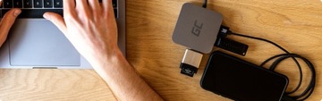 АДАПТЕР-концентратор USB-C USB 6IN1 3x USB 3.0 USB C ETHERNET HDMI 4K ДЛЯ MACBOOK PRO