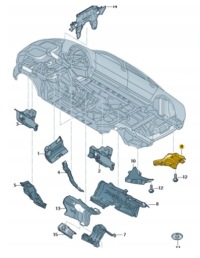 фото thumb №1, Защита тепловая глушителя задний a8 оригинал