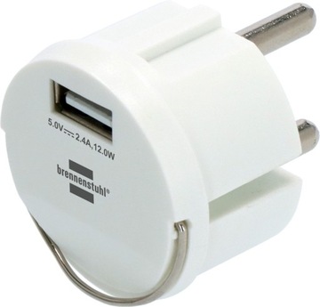 Адаптер гнезда USB 2.4A белый