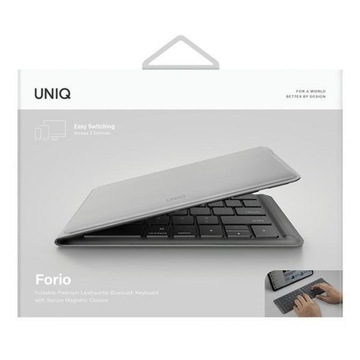 Складная Bluetooth-клавиатура UNIQ Forio серая/серый мел