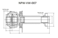 фото thumb №3, Npw-vw-007 nty шарнир внутренний