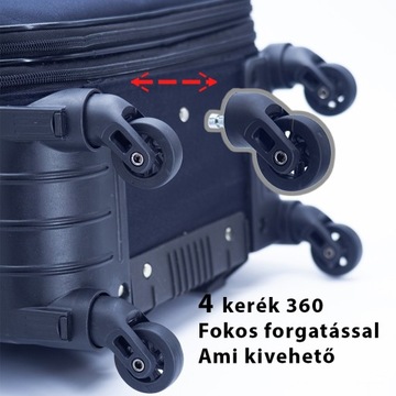 Dollcini, чемодан, чемодан на колесах, комплект из 3 шт., дорожный, черный